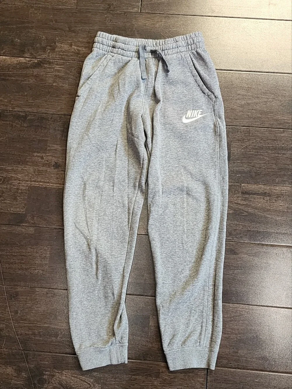 Nike Kids' Gray Fleece Jogger Bottoms